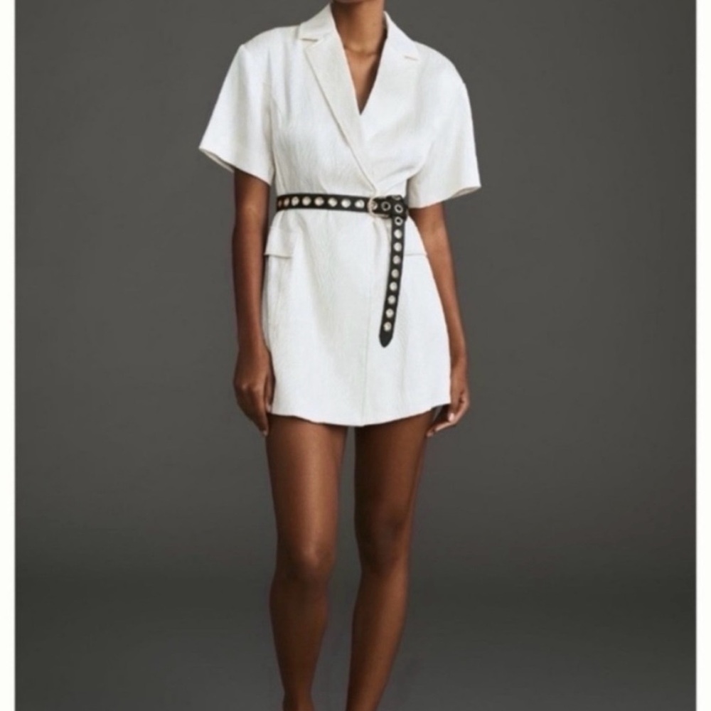 NWT Anthropologie Lorenzo Short-Sleeve Wrap Around Belted Blazer
Dress